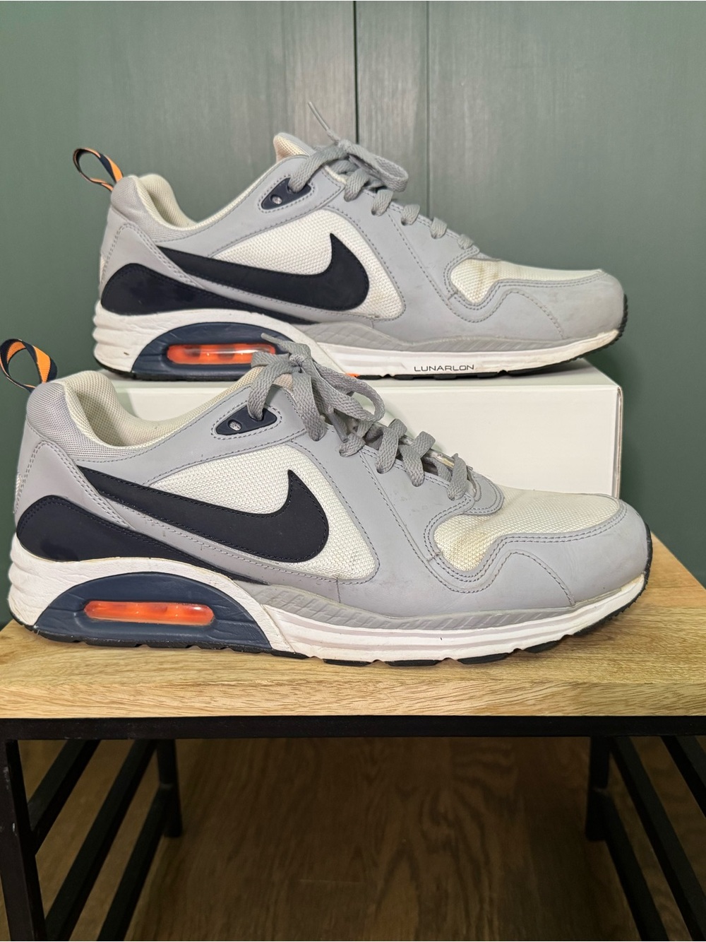 Nike Air Max Trax Wolf Grey and Navy